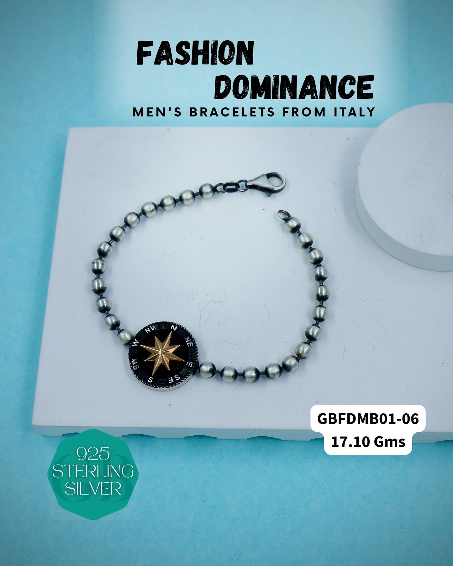 Fashion Dominance - Bracelets from ITALY | GBFDMB01 | ITALIAN SILVER BRACELET - Glambug 925 Silver Jewellery