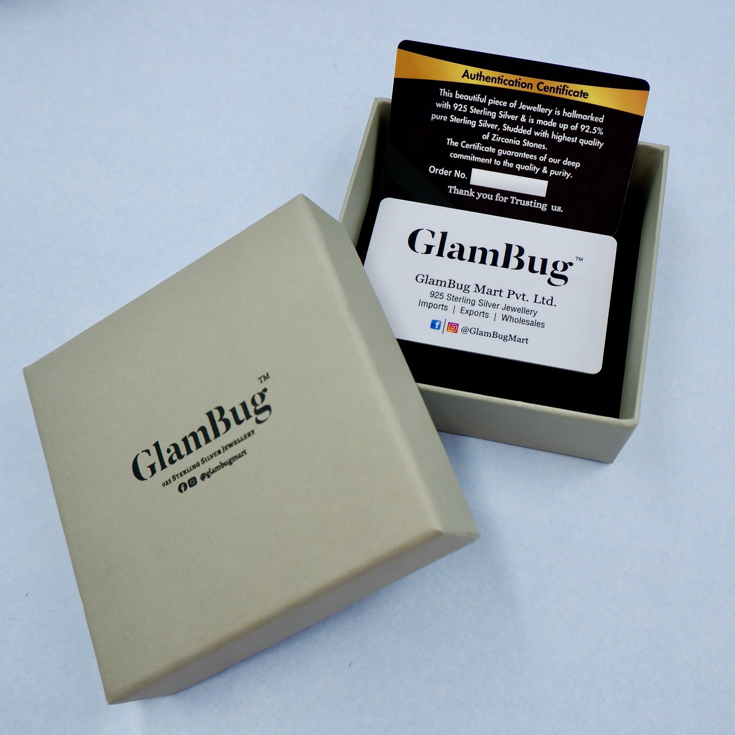 GlamBug 925 Silver - Premium Zircon studded Necklace set | 925 Silver | GBENSP02-03 - Glambug 925 Silver Jewellery