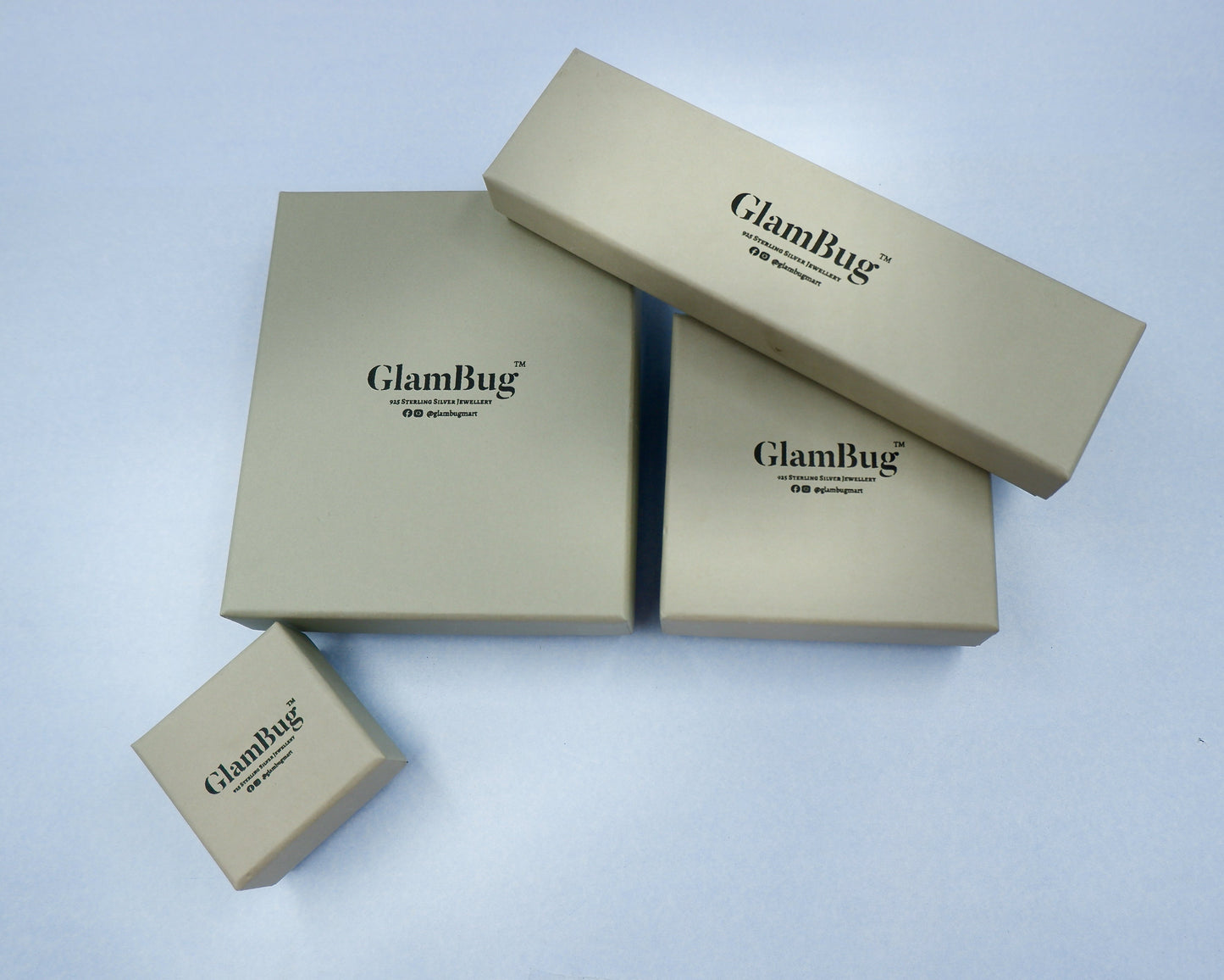 GlamBug 925 Silver - Premium Zircon studded Necklace set | 925 Silver | GBENSP02-03 - Glambug 925 Silver Jewellery