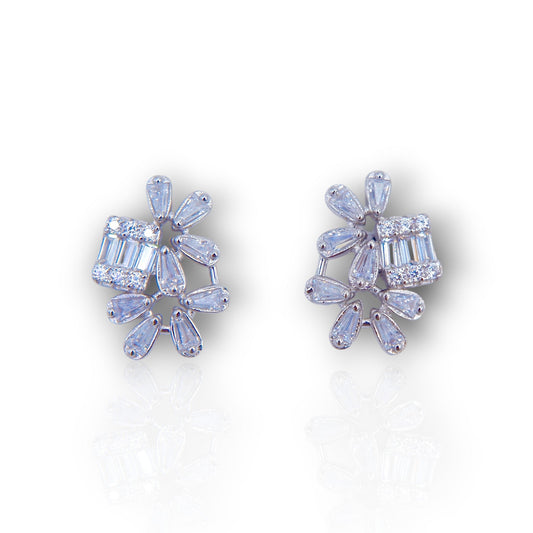 GlamBug 925 Sterling Silver | Luxury Premium Earrings | Swiss Zircon Studded | GBRPZE02-37 - Glambug 925 Silver Jewellery