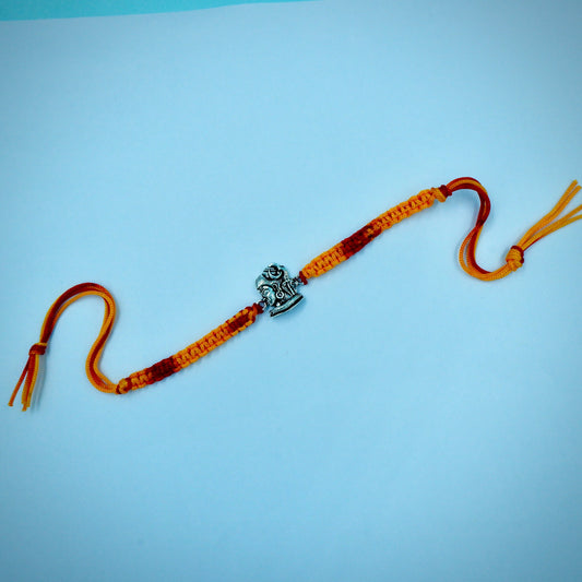 Oxidized Pure Silver Rakhi - thread Rakhi 17 - Glambug 925 Silver Jewellery