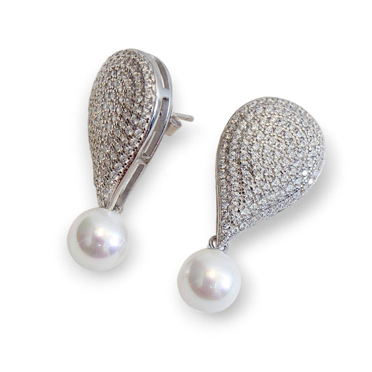 Premium pearl earrings | TearDrop | GlamBug 925 Sterling Silver | GBRPPE01-06 - Glambug 925 Silver Jewellery