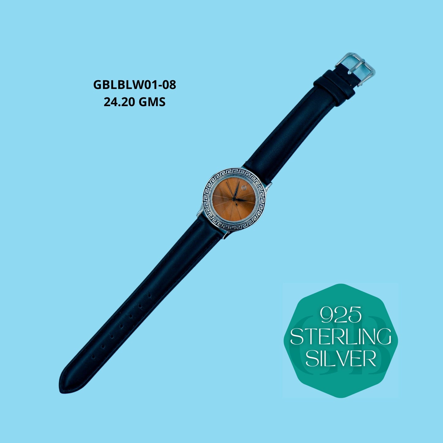 Watches with Leather Belt | GBLBLW01-08 - Glambug 925 Silver Jewellery