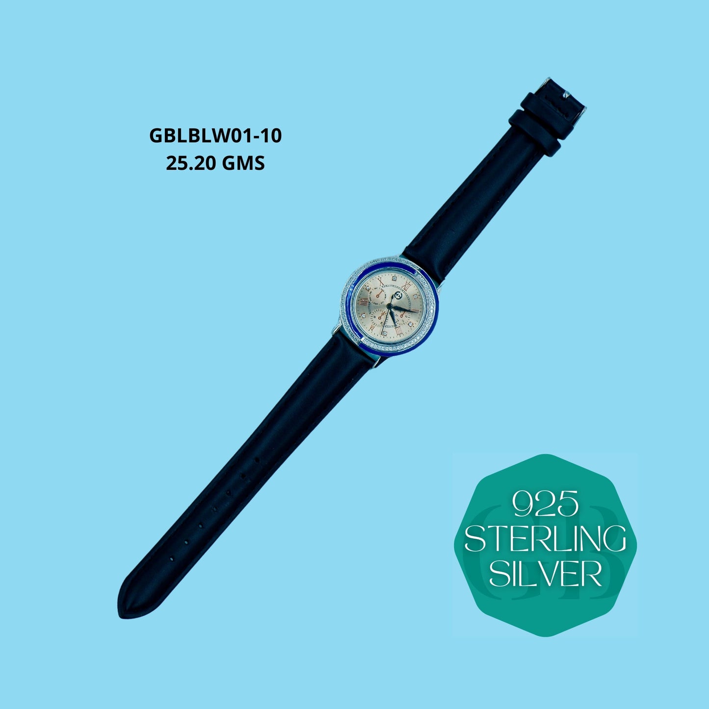 Watches with Leather Belt | GBLBLW01-10 - Glambug 925 Silver Jewellery