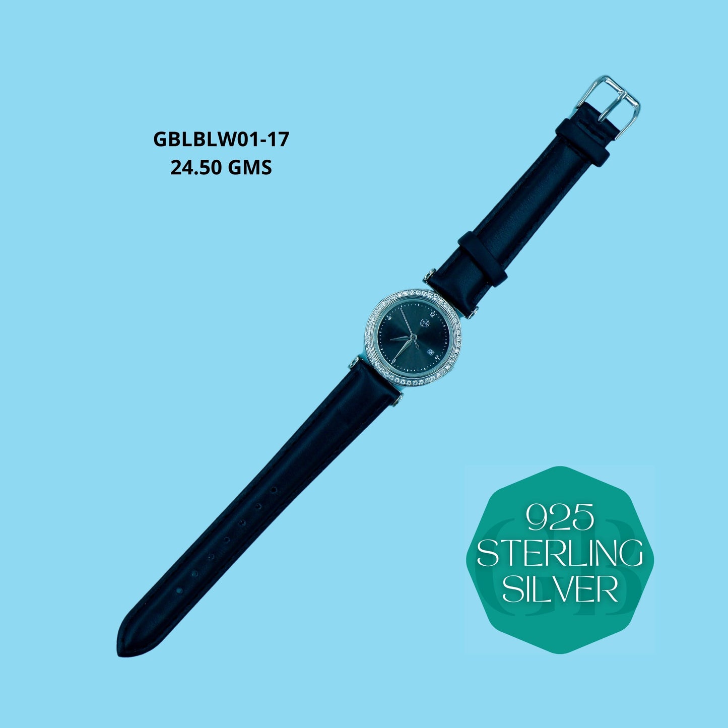 Watches with Leather Belt | GBLBLW01-17 - Glambug 925 Silver Jewellery