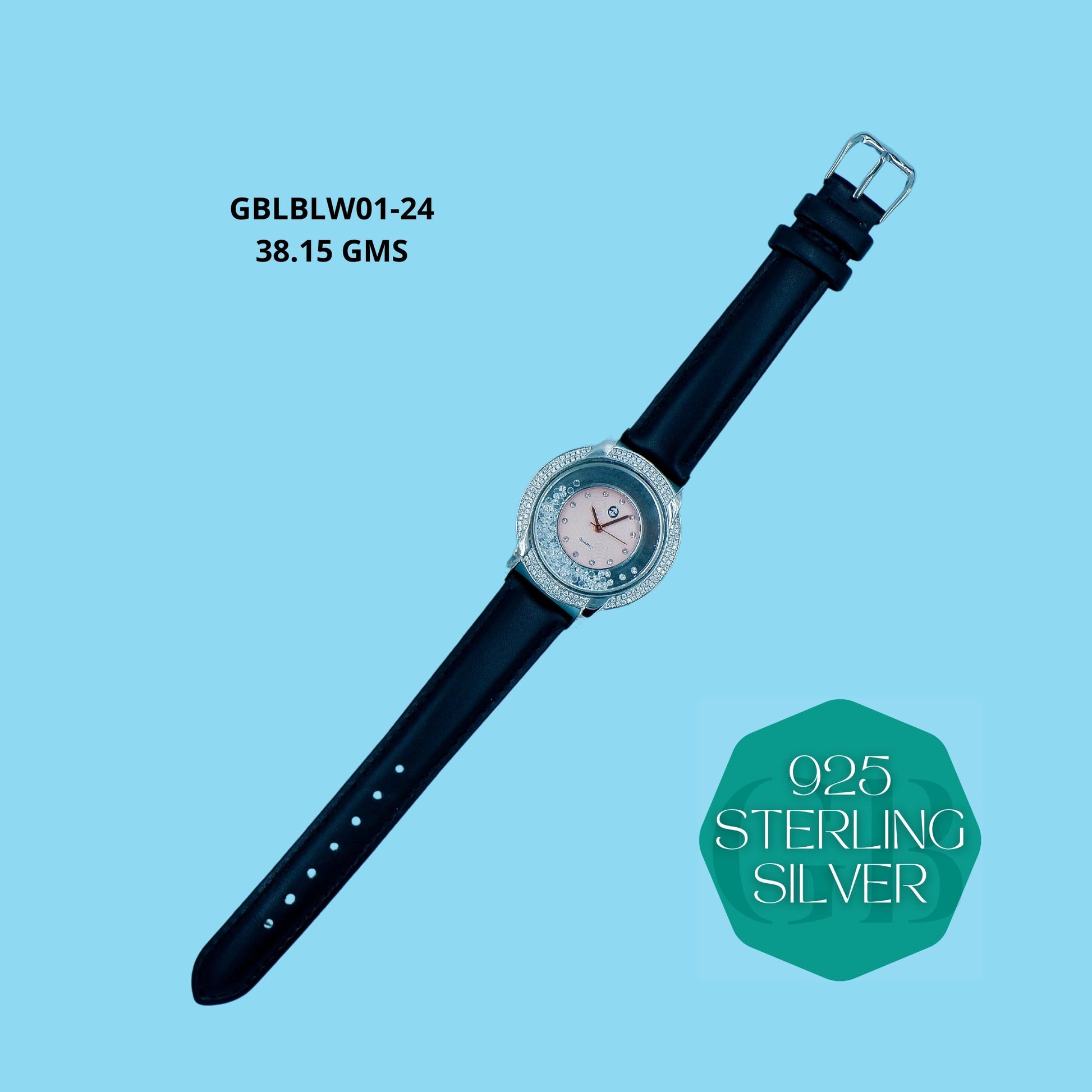 Watches with Leather Belt | GBLBLW01-24 - Glambug 925 Silver Jewellery